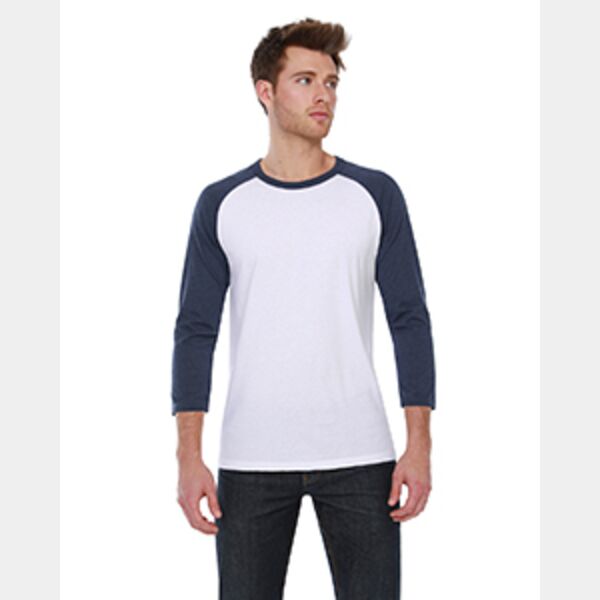 Men's CVC Three-Quarter Sleeve Raglan Thumbnail