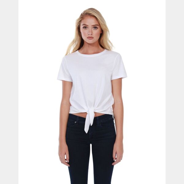 Ladies' Cotton Tie Front T-Shirt Thumbnail