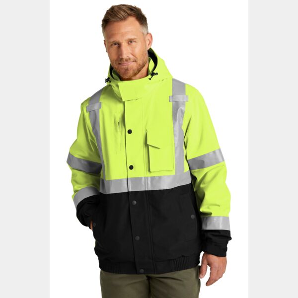Ansi 107 Class 3 Waterproof Insulated Ripstop Bomber Jacket Thumbnail