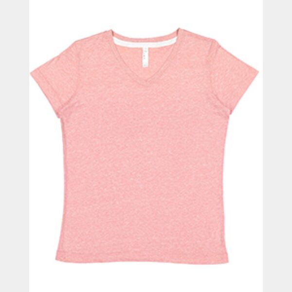 Ladies' V-Neck Harborside Melange Jersey T-Shirt Thumbnail