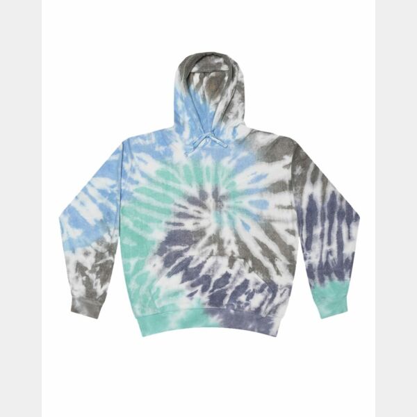 Unisex Tie-Dyed Cloud Inside-Out Fleece Hooded Sweatshirt Thumbnail