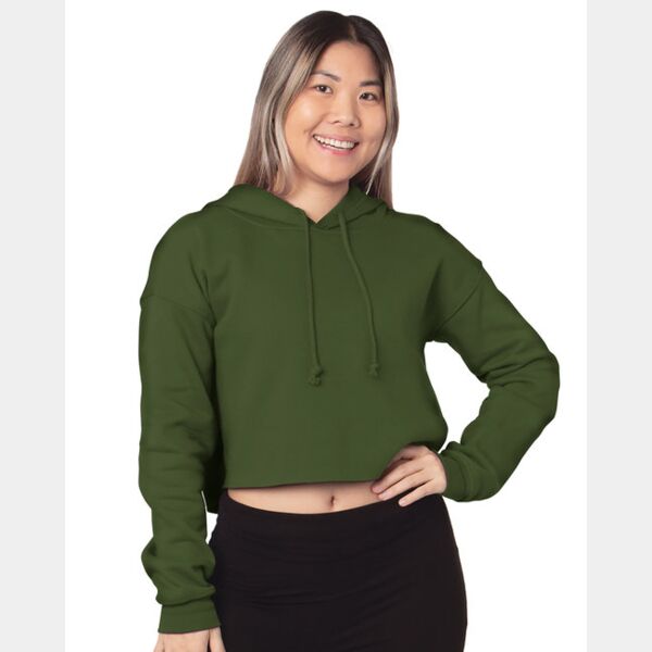 Ladies' USA Made Cropped Hooded Sweatshirt Thumbnail
