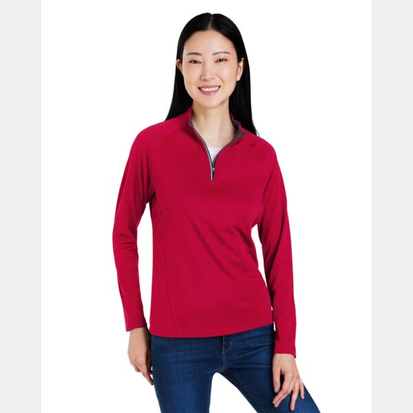 Ladies' Origin Performance Pique Quarter-Zip Thumbnail