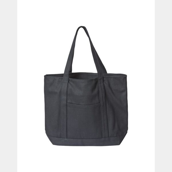 XL Zippered Cotton Canvas Resort Tote Thumbnail