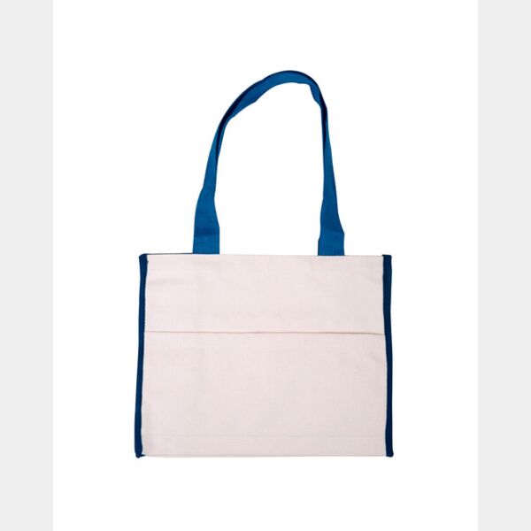 Cotton Gusset Accent Box Tote Bag Thumbnail