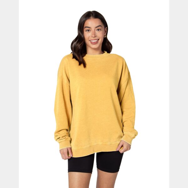 Ladies' Burnout Campus Crew Sweatshirt Thumbnail