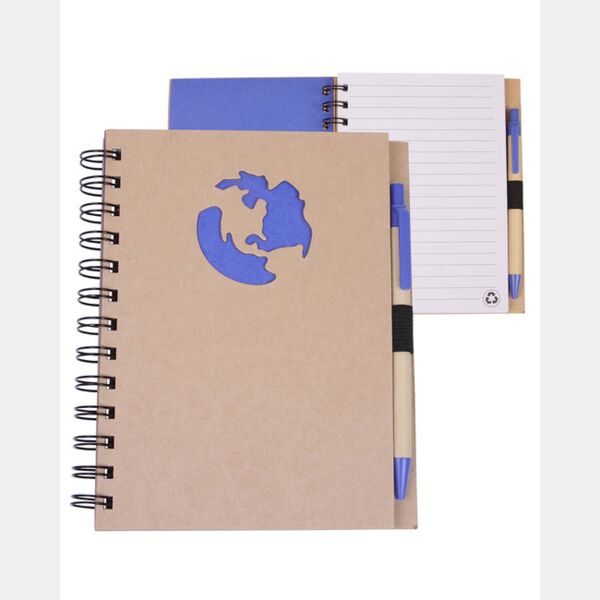 Globe Die Cut Spiral Notebook & Pen 5.875" X 7" Thumbnail