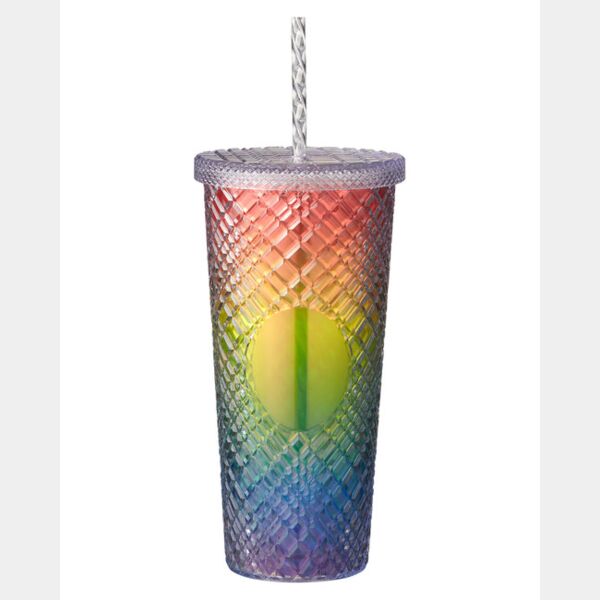 b.free Rainbow Pride 22oz Sparkle Straw Tumbler Thumbnail