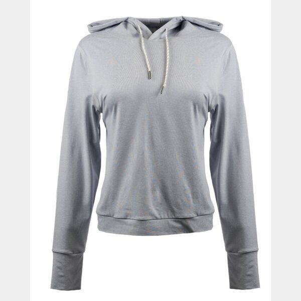 Ladies' Modest Crop Hooded Sweatshirt Thumbnail