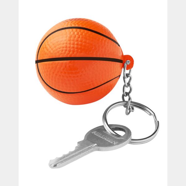 Basketball Shape Stress Ball Keychain Thumbnail