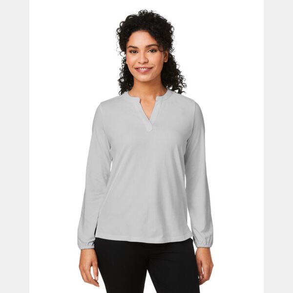Ladies' Raleigh Half-Placket Knit Top Thumbnail