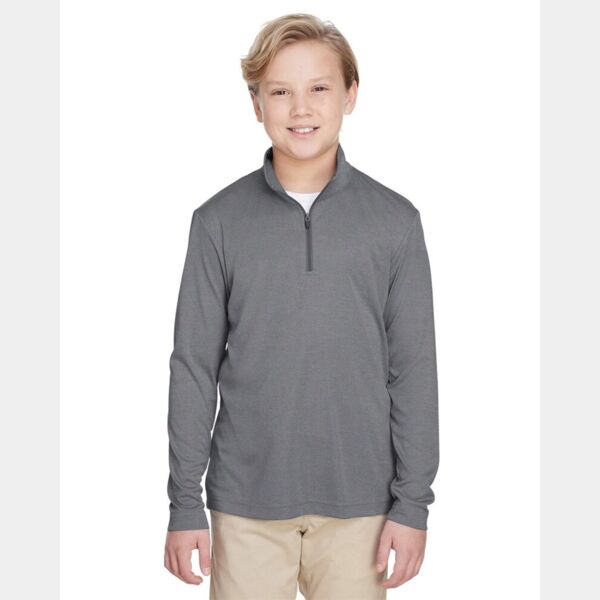 Youth Zone Sonic Heather Performance Quarter-Zip Pullolver Thumbnail