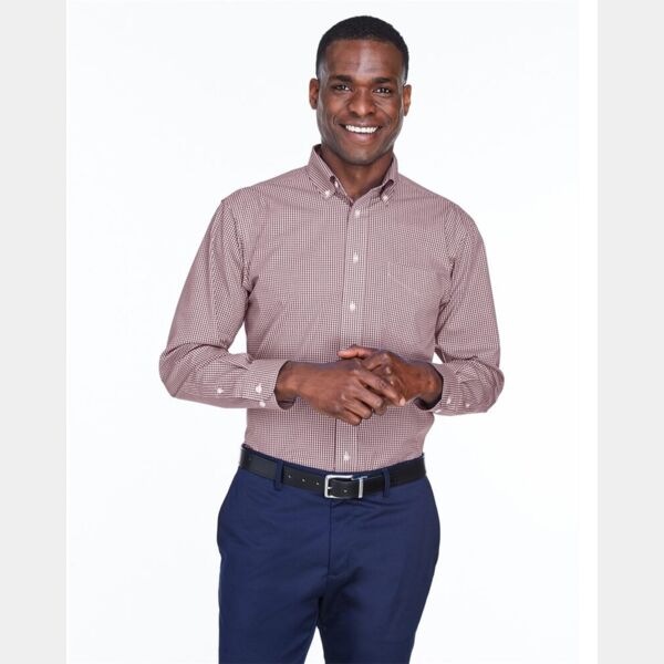 Men's Crown Collection® Gingham Check Woven Dress Shirt Thumbnail