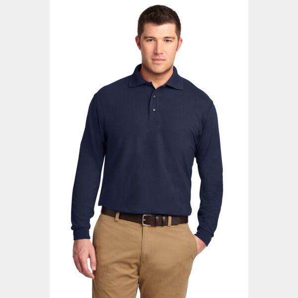 Tall Silk Touch Long Sleeve Polo Thumbnail