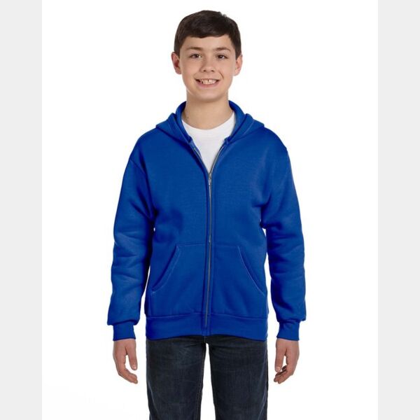 Youth EcoSmart® Full-Zip Hooded Sweatshirt Thumbnail