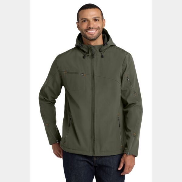 Textured Hooded Soft Shell Jacket Thumbnail