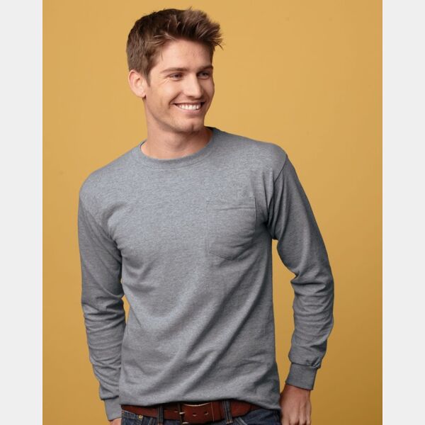 Unisex Union-Made Long Sleeve Pocket T-Shirt Thumbnail