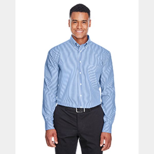 Men's Crown Collection® Banker Stripe Woven Shirt Thumbnail
