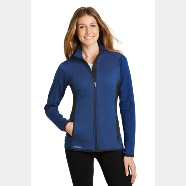 Women's Full Zip Heather Stretch Fleece Jacket Thumbnail