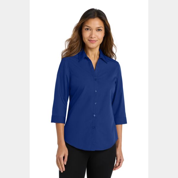 Women's 3/4 Sleeve Carefree Poplin Shirt Thumbnail