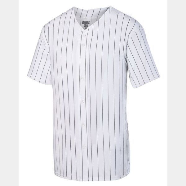 Unisex Pinstripe Full Button Baseball Jersey Thumbnail
