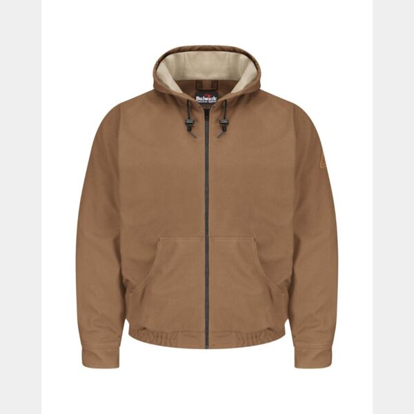 Men's Tall Brown Duck Hooded Jacket - EXCEL FR® ComforTouch Thumbnail