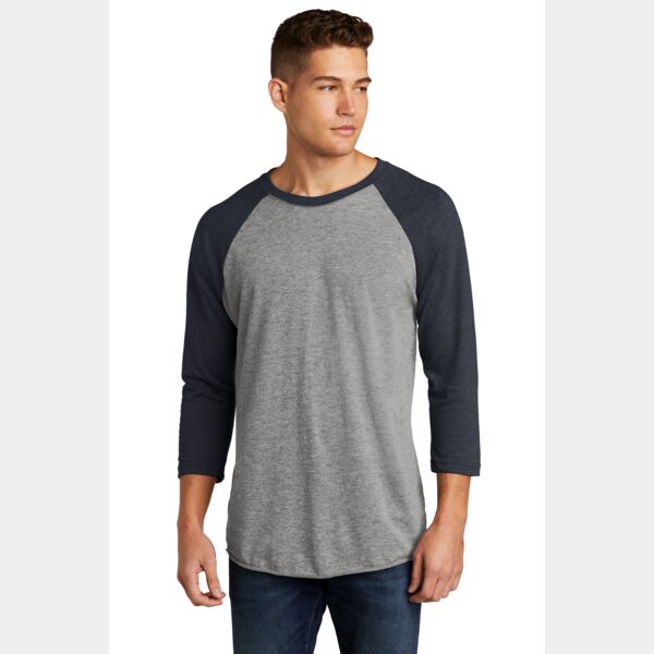 Adult Tri Blend 3/4 Sleeve Raglan Tee Thumbnail