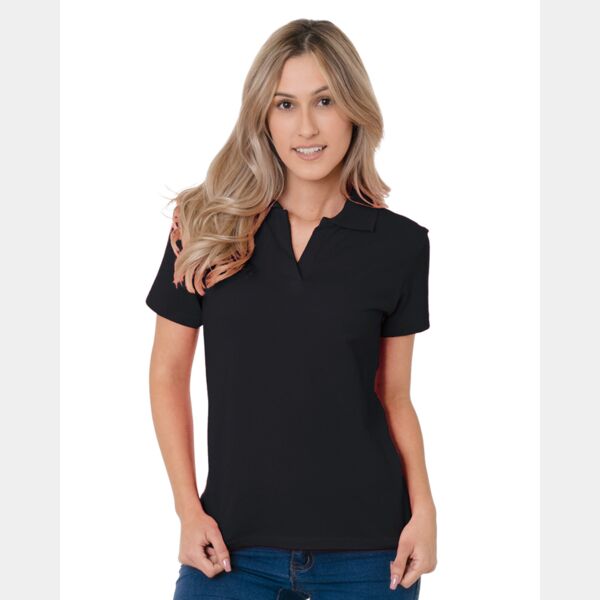 Ladies' USA Made Johnny Collar Polo Thumbnail
