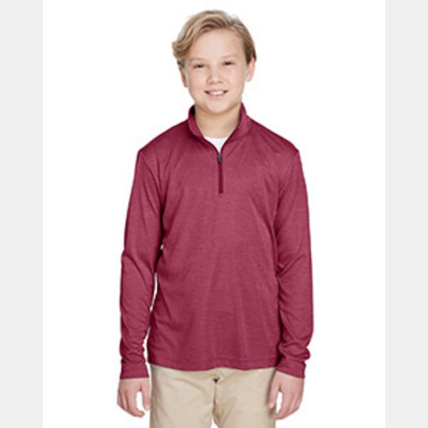Youth Zone Sonic Heather Performance Quarter-Zip Thumbnail