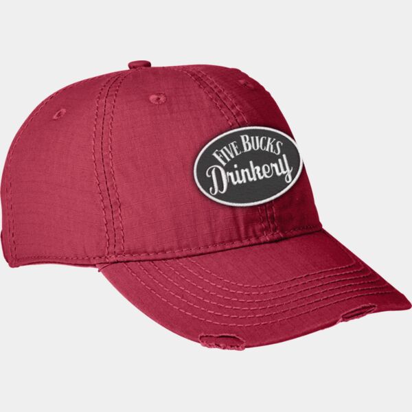 Burgundy Distressed Cap Thumbnail