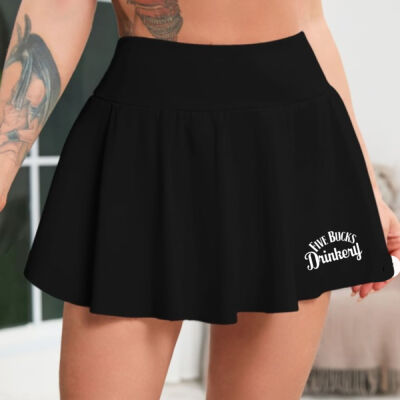 Wideband Waist Ruffle Hem Sports Skort Thumbnail