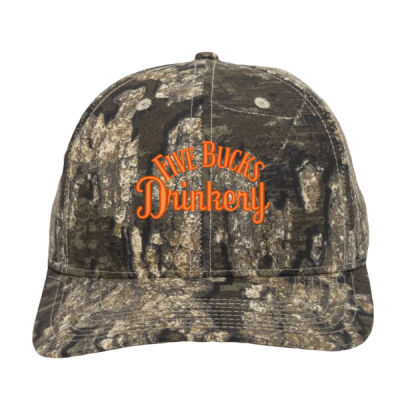 FBD Camo Cap - Fluorescent Orange Embroidery Thumbnail