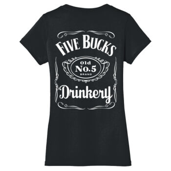 FBD Ladies Whiskey Style V-Neck - Jet Black Printed Thumbnail
