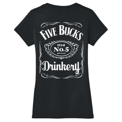 FBD Ladies Whiskey Style V-Neck - Jet Black Printed Thumbnail