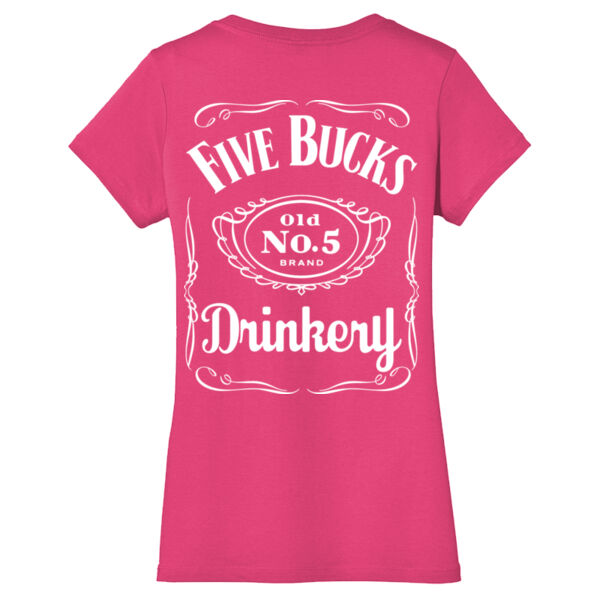 FBD Ladies Whiskey Style V-Neck - Fuchsia Printed Thumbnail