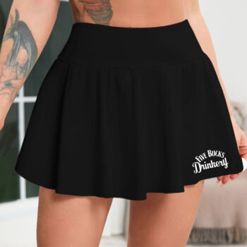 FBD Ruffle Hem Sports Skort - Black Printed Thumbnail